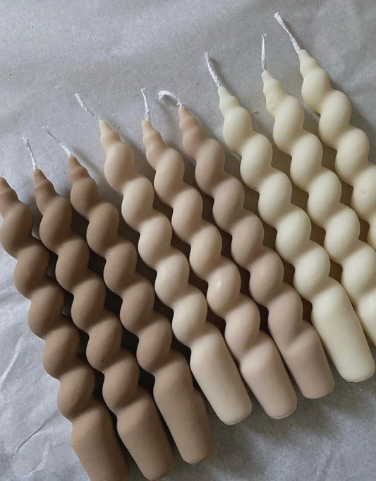 Set de velas trenzadas para candelabros